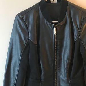 Black leather jacket